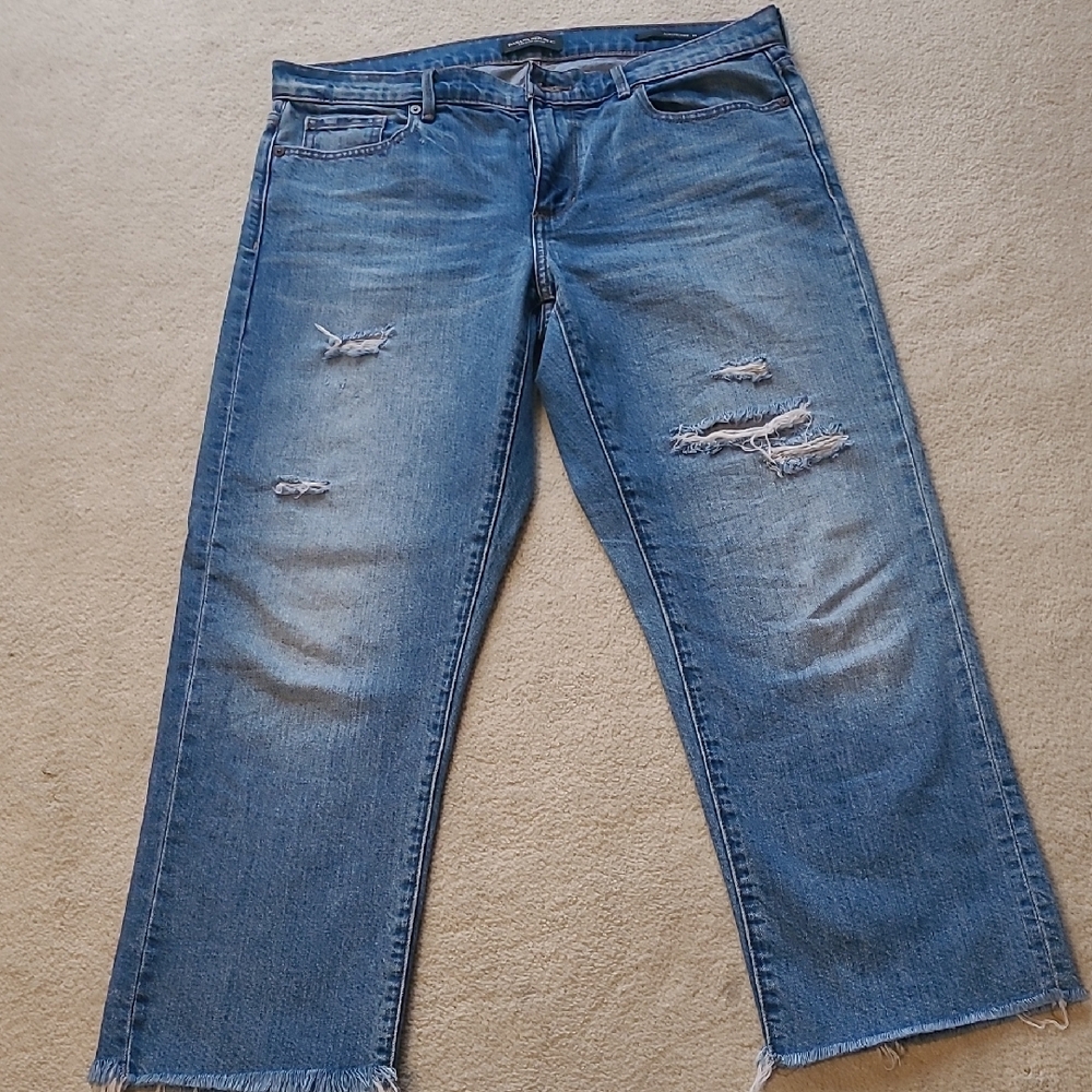 Banana Republic Distressed Girlfriend Blue Jeans Size 29